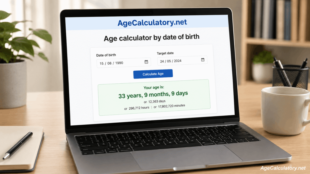 Age Calculator by Date of Birth Simple Guide - Age Calculator by AgeCalculatory.net