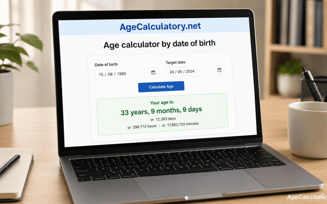 Age Calculator by Date of Birth Simple Guide - Age Calculator by AgeCalculatory.net
