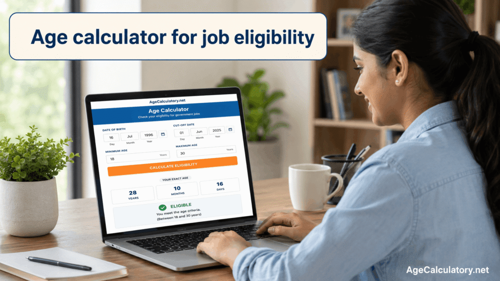 Age calculator for job eligibility - Exam Age Eligibility Calculator by AgeCalculatory.net