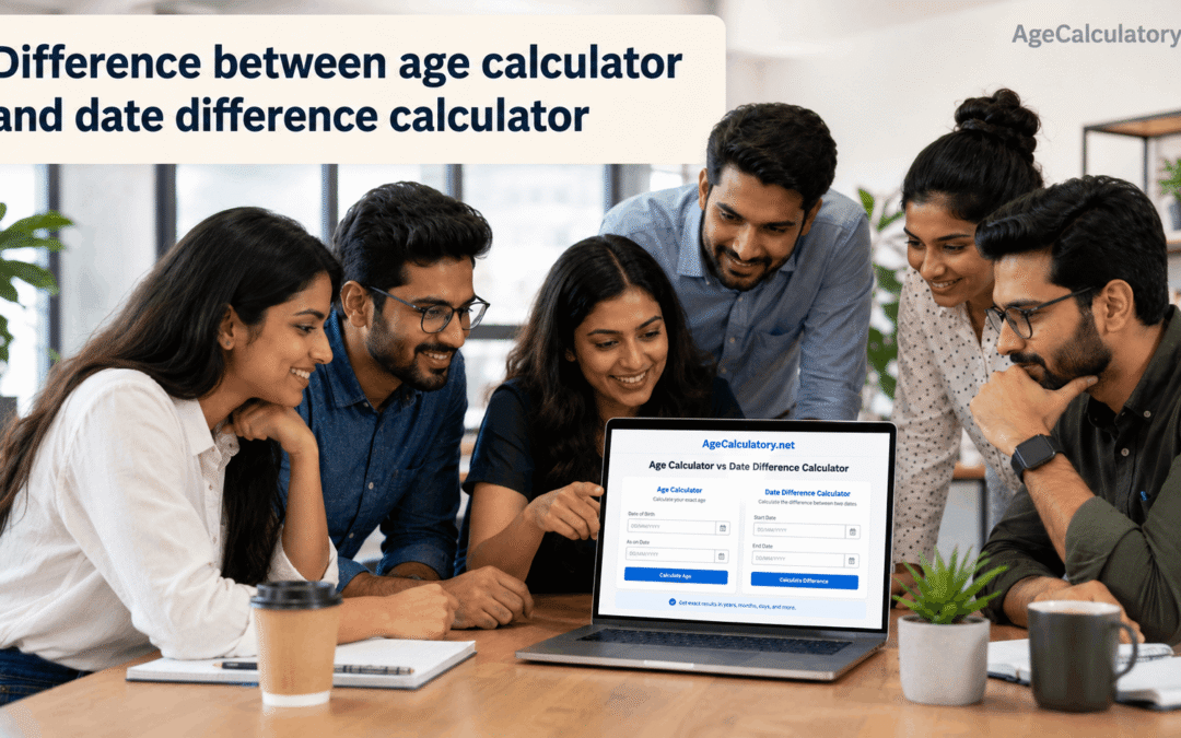 Difference Between Age Calculator and Date Difference Calculator - Age Calculator, Date Difference Calculator by AgeCalculatory.net