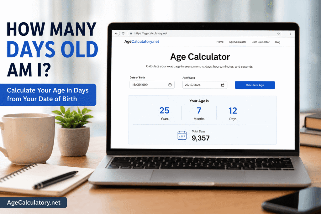 How many days old am I - Age Calculator by AgeCalculatory.net