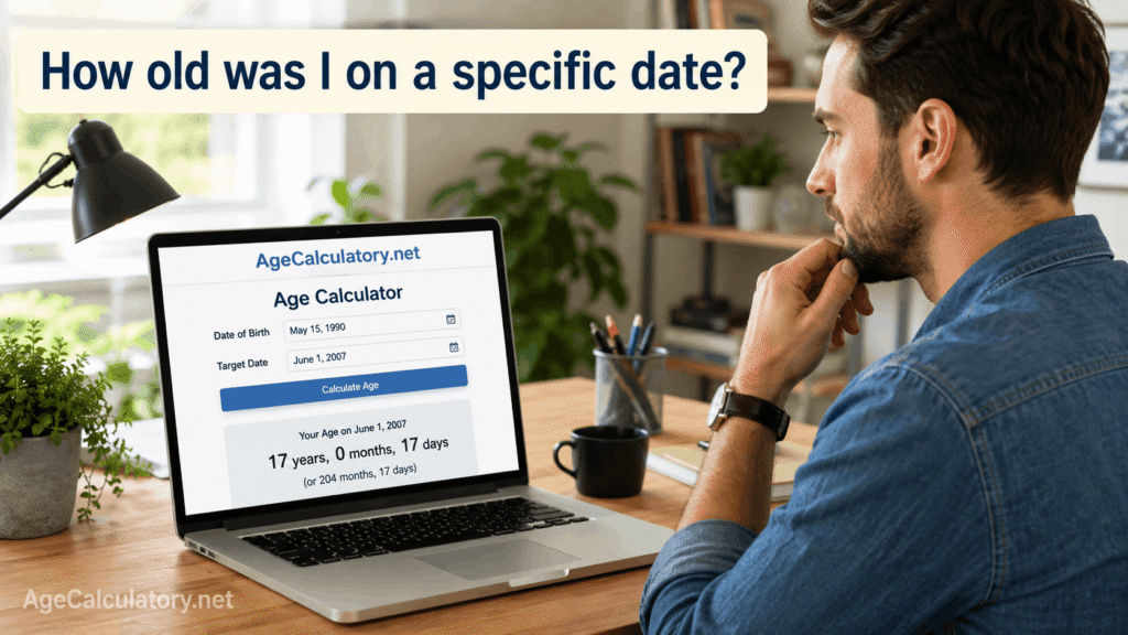 How old was I on a specific date - Age Calculator by AgeCalculatory.net
