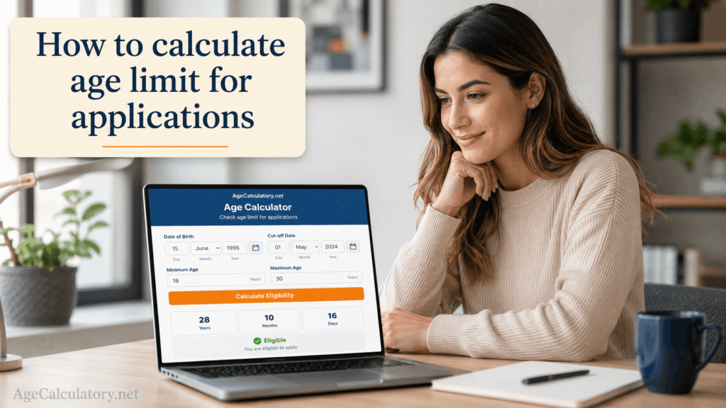 How to Calculate Age Limit for Applications - Exam Age Eligibility Calculator by AgeCalculatory.net
