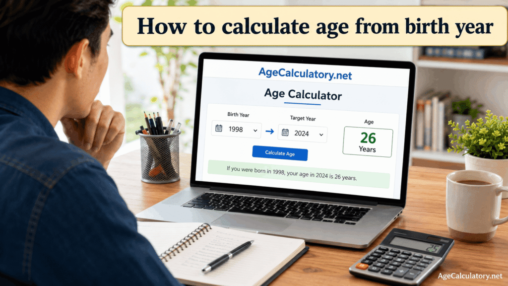 How to Calculate Age from Birth Year - Age Calculator by AgeCalculatory.net