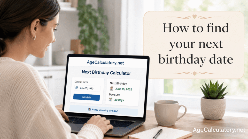 How to Find Your Next Birthday Date - Age Calculator by AgeCalculatory.net
