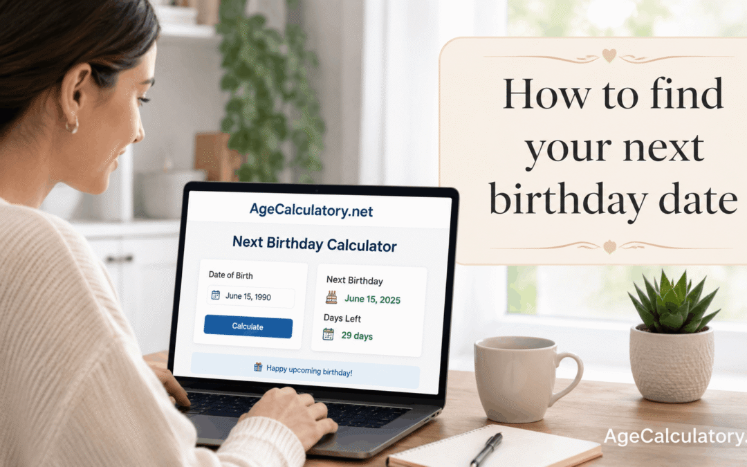 How to Find Your Next Birthday Date - Age Calculator by AgeCalculatory.net