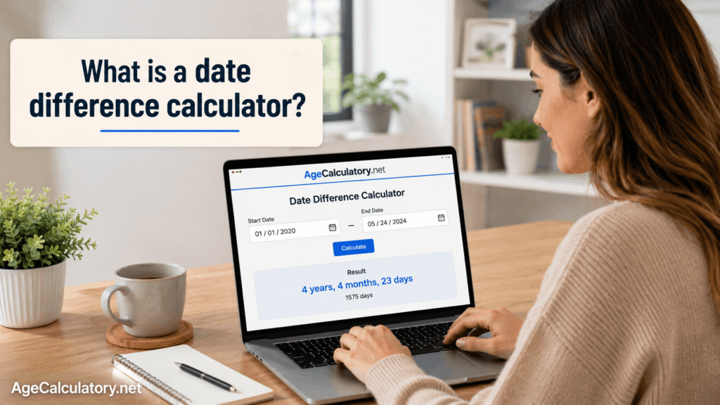 What is a Date Difference Calculator - Age Calculator by AgeCalculatory.net