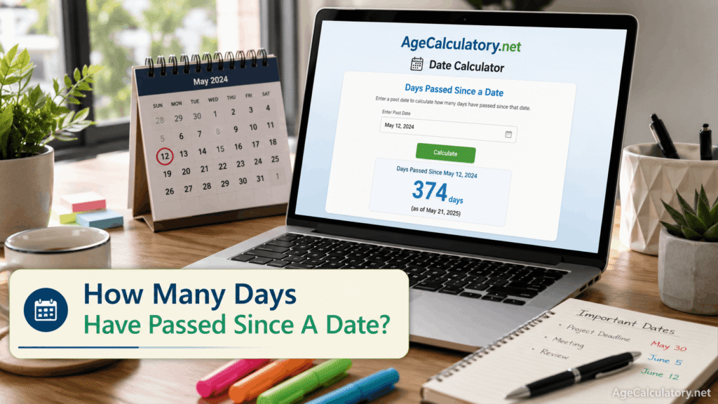 How Many Days have Passed Since a Date - Age Calculator by AgeCalculatory.net