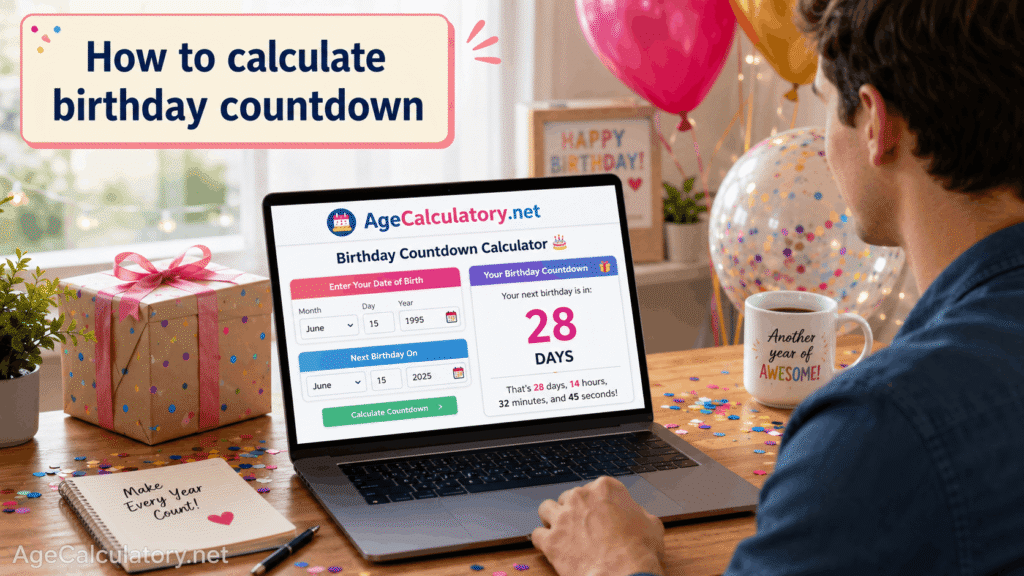 How to Calculate Birthday Countdown - Age Calculator by AgeCalculatory.net
