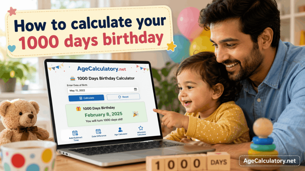How to Calculate Your 1000 Days Birthday - Age Calculator by AgeCalculatory.net