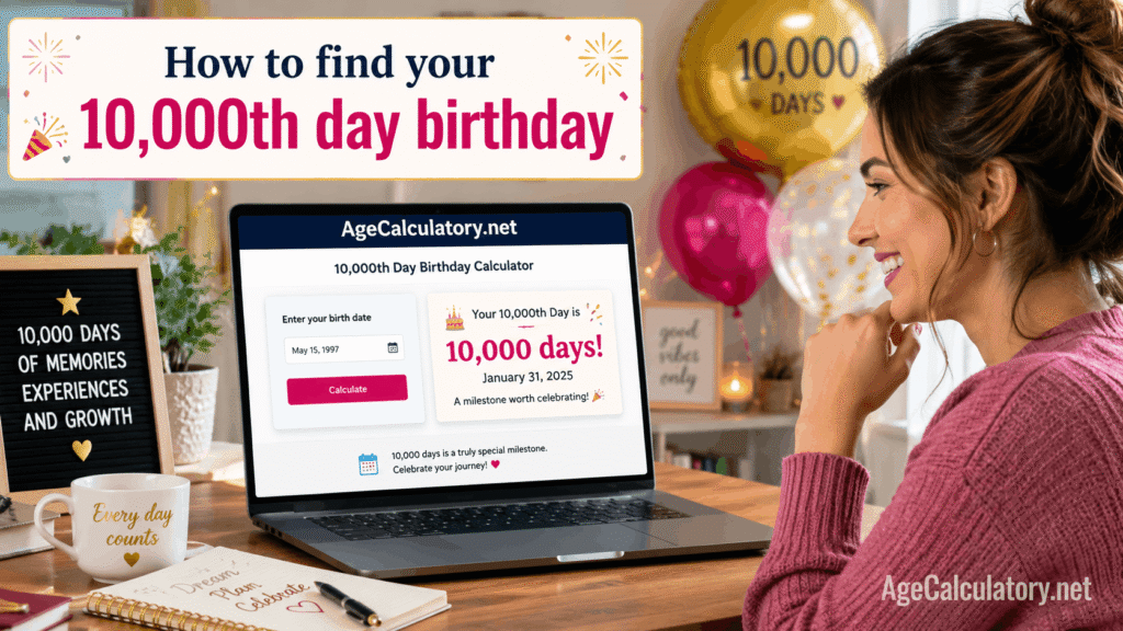 How to Find Your 10000th Day Birthday - Age Calculator by AgeCalculatory.net