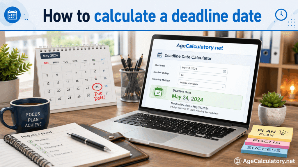 How to Calculate a Deadline Date - Age Calculator by AgeCalculatory.net